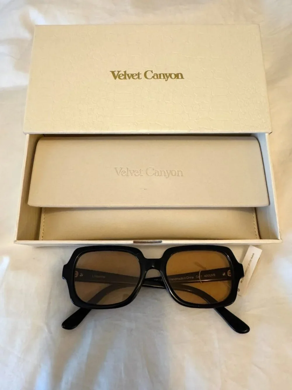 Velvet Canyon L'Homme Black and Amber Sunglasses
